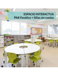 Espacio INTERACTUA Par Fenólico Sillas