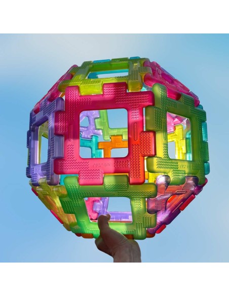 Polydron Gigante Translúcido Set 60 pcs