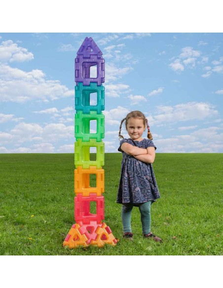 Polydron Gigante Translúcido Set 60 pcs