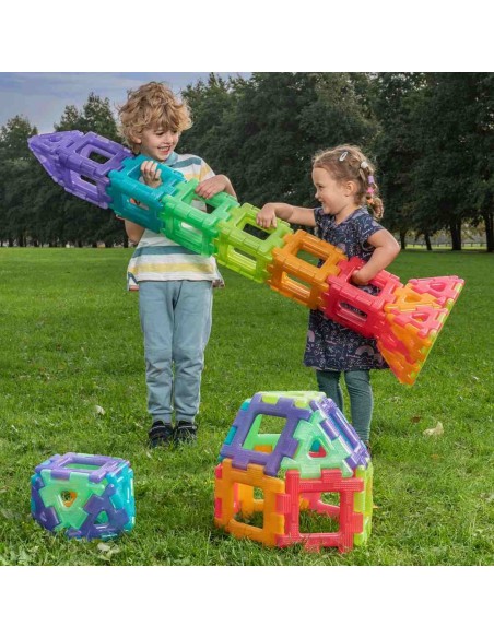 Polydron Gigante Translúcido Set 60 pcs