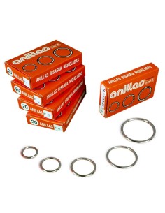 Anillas metálicas con bisagra