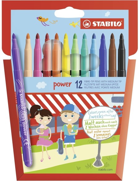 Rotulador Stabilo Power 12 colores