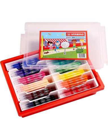 Rotulador Stabilo Trio AZ School Pack 144