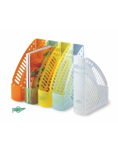 Revisteros transparente flúor Pack 10