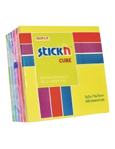 Notas ADHESIVAS 76x76 Cubo 400h colores surtidos