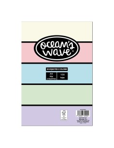 Papel A4 Surtido Pastel 5 colores 100h