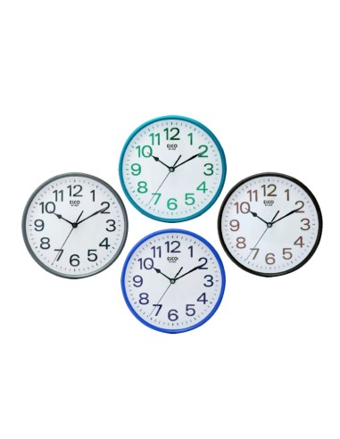 Reloj analógico de pared Elco 25cm