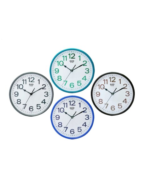 Reloj analógico de pared Elco 25cm