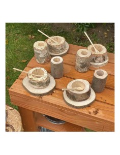 Juego desayuno madera natural