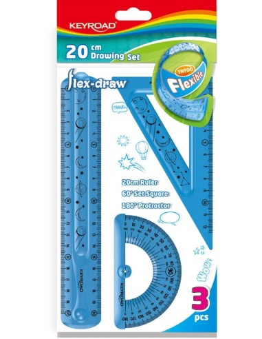Conjunto reglas flexibles dibujo