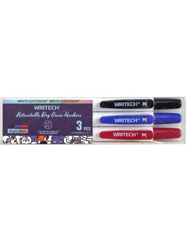 Rotulador Pizarra Retráctil Blister 3