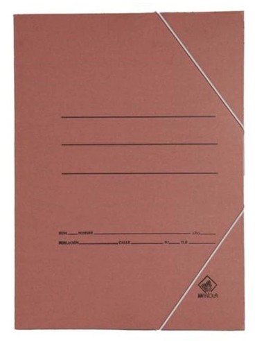 Carpeta Cartón Cuero Fº Gomas Sencilla