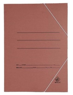 Carpeta Cartón Cuero Fº Gomas y solapa