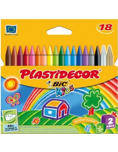 Lápices de Cera Plastidecor 18 colores