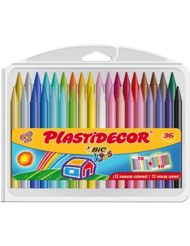 Lápices de Cera Plastidecor 36 colores