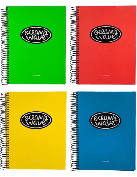 Cuaderno Espiral A4 5x5 micro 160h neón Surtido