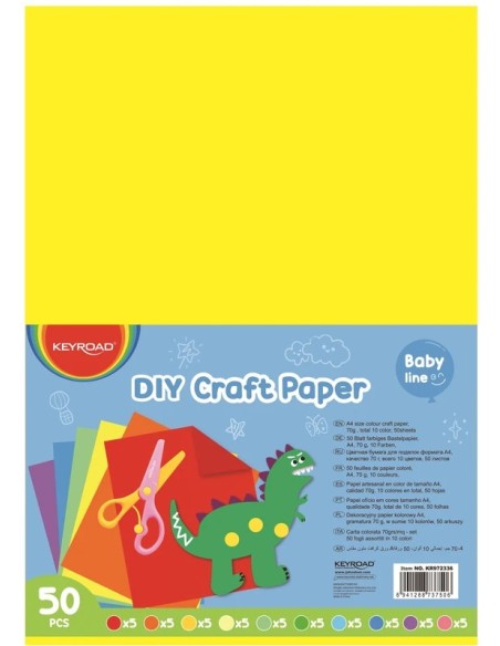 Papel A4 Surtido 10 colores 50h