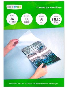 Fundas de plastificar A4 DHP 80 micras 100u