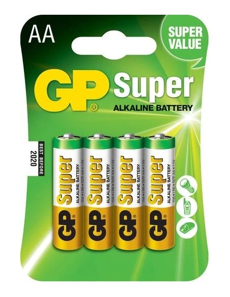 Pila Alcalina GP LR06 - AA Pack 4u