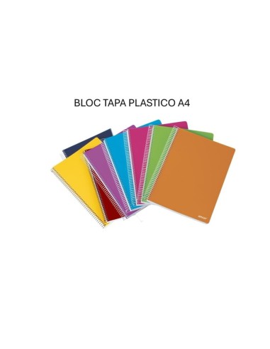 Cuaderno Espiral Fº 4x4 Tapa PP 90g