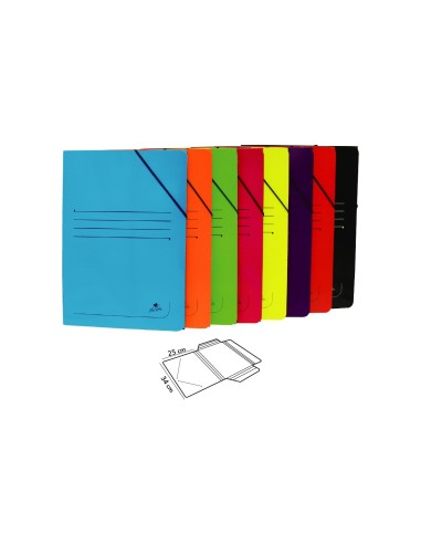 CARPETA GOMAS Y SOLAPAS CARTON BRILLO Folio