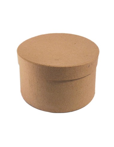 Caja redonda papel maché 15x7cm