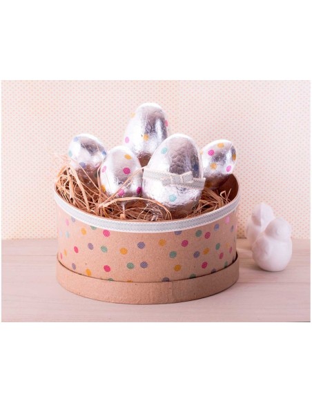 Caja redonda papel maché 8x4cm