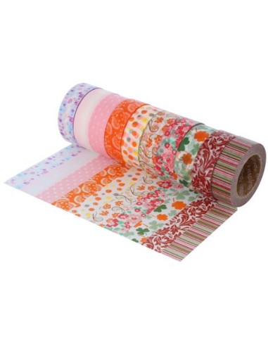Cinta Masking tape serie floral Pack 10u
