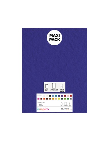 Lámina fieltro 30x45 Pack 10u