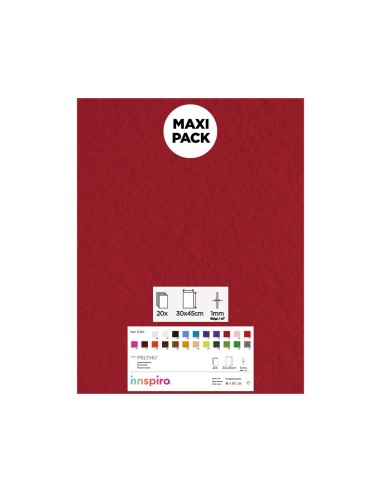 Lámina fieltro 30x45 Pack 10u