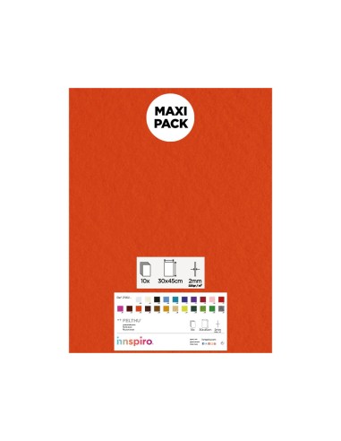 Lámina fieltro 30x45 Pack 10u