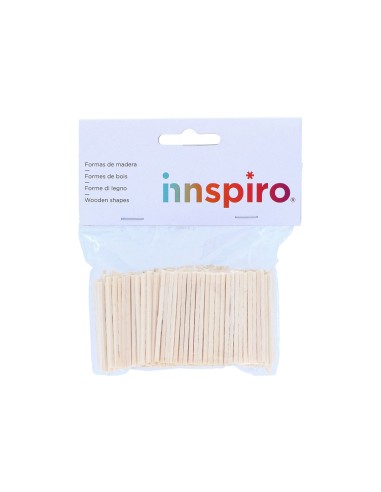 Minipalos madera natural 500u