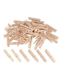 Pinzas madera grandes natural 72x10mm 60u