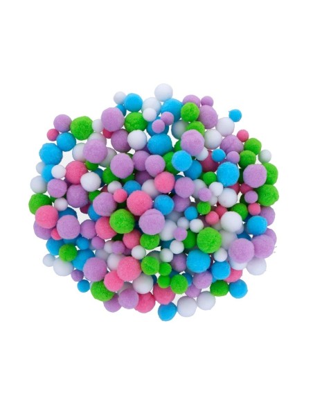 Pompones surtido pastel bolsa 200u