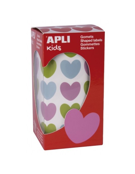 Rollo gomets corazones pastel