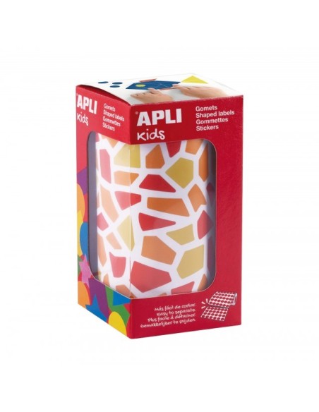 Rollo gomets mosaicos cálidos