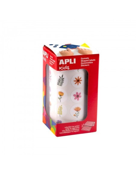 Rollo gomets temático flores salvajes