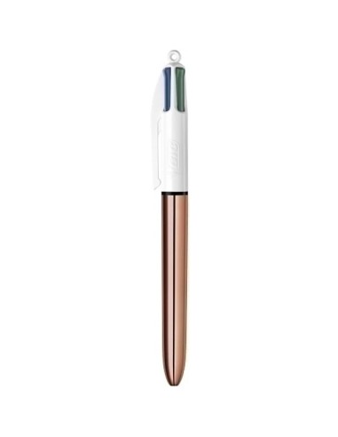 Bolígrafo BIC 4 colores rose gold