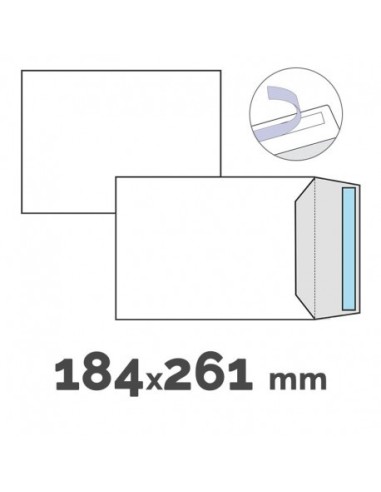 Sobre bolsa 184x261 blanco 250u