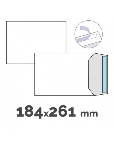 Sobre bolsa 184x261 blanco 250u