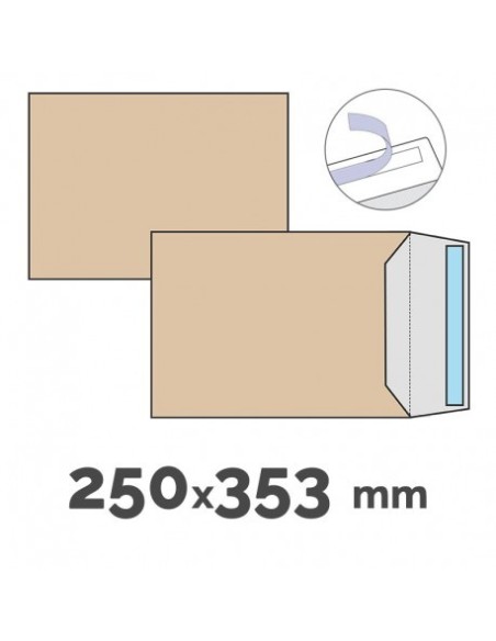 Sobre bolsa 250x350 kraft 250u