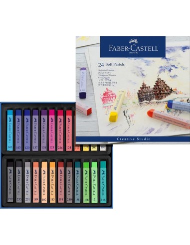 Tiza pastel blanda Faber-Castell 24 colores