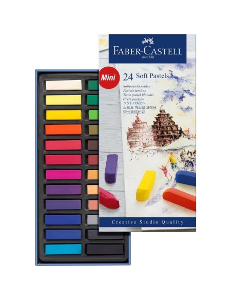Tiza pastel blanda Faber-Castell mini 24 colores