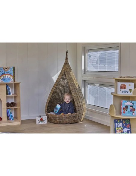 Rincón de lectura de mimbre - exterior