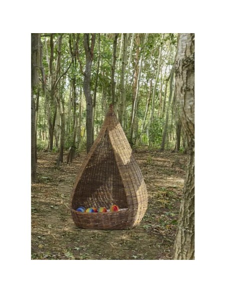 Rincón de lectura de mimbre - exterior