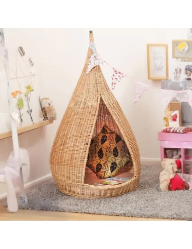 Rincón de lectura de mimbre - interior