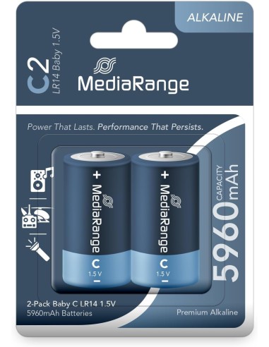 Pila alcalina MEDIARANGE LR14-C Pack 2u