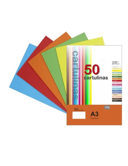 Cartulina A3 Surtido Vivo 50u