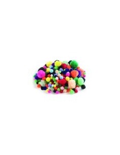 Pompones surtidos 100u