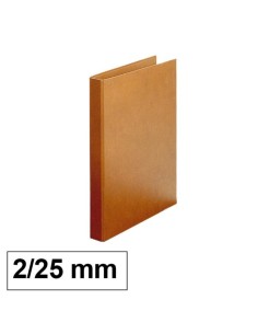 Carpeta cuero forrada Folio 2 anillas de 25mm